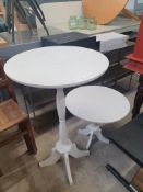 pair of white tables