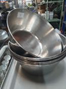 7 x large S/S bowls