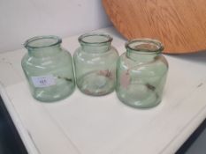 3 x glass jars