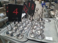 26 x table number stands