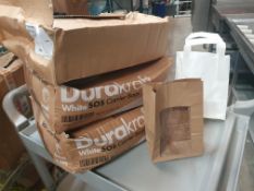 3 boxes - white paper bags and sandwich bags