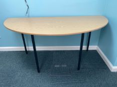 NO RESERVE Semi-Circle Pine Effect Office Table