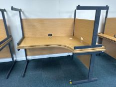 NO RESERVE Pair Of Radial Curved Office Desks