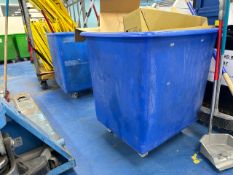 Blue Mobile Waste Bins x 4