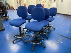 6 x Blue Office Chairs