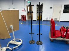 Pair Of Black Plastic Coat Stands