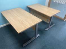 NO RESERVE Pair Of Straight Rectangular Office Desks