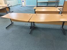 NO RESERVE Pair Of Wave Curved Office Desks