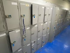 Bank Of 45 Metal Lockers