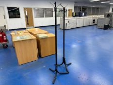 Pair Of Black Metal Coat Stands