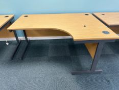NO RESERVE Pair Of Curved Radial Office Desks