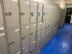 Bank Of 51 Metal Lockers