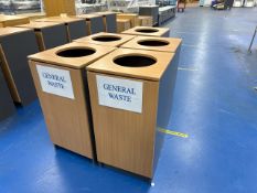 5 x Wooden General Waste Bins