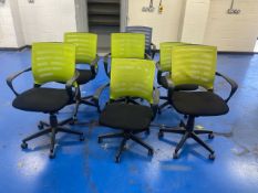 7 x Mesh/Material Office Chairs