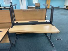 NO RESERVE Pair Of Wave Curved Office Desks