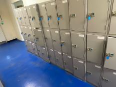 Bank Of 30 Metal Lockers