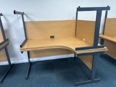 NO RESERVE Pair Of Curved Radial Office Desks