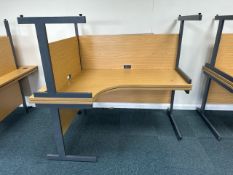 NO RESERVE Pair Of Curved Radial Office Desks