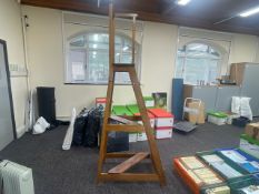 No Reserve - Library Style Wooden Platform Ladder