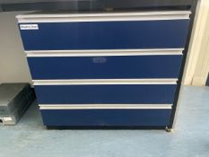 No Reserve - 4 Drawer Unit Blue