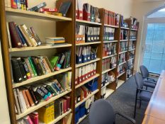No Reserve - Bank Of 5 Bookshelves Includes All Books On Shelves