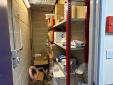 Metal Rack Shelves and Assorted contents