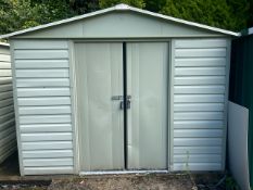 NO RESERVE Yard Master Green Metal Shed