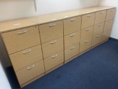 No Reserve - Job Lot OF Pine Wooden Effect Storage Unit x 6