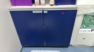 No Reserve - Blue Wood Storage Cabinet x3