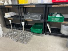No Reserve - Black Plastic Storage Shelves x3
