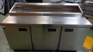 NO RESERVE, Foster, 3 Door Refrigerator / Counter (model FPS3HR)