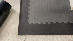 Approximately 50 Grey Interlocking Gym Floor Tiles