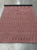 Bengal Rug In Red Sloan Pattern 160x230cm