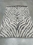 Nairobi Large Rug In Iron Style Nova Rug Zebra Grey 180cm x 230cm