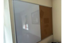 NO RESERVE Combined Whiteboard and Corkboard