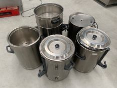 Set Of 5 Stainless Steel Thermostatically Controlled 20L Coffee Containers
