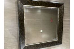 NO RESERVE Antique Pattern Square Mirror