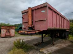 Tandem Axle Tipping Trailer Steel Suspension Aluminium Body (Spares Or Repair NO MOT )