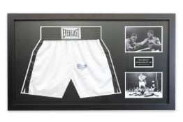 Muhammad Ali Signed Shorts with Love Heart