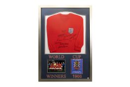 England 1966 Signed world cup jersey Ball, Hurst, Jack Charlton, Peters, Stiles, Hunt, Wilson, Cohen