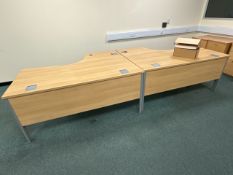 NO RESERVE Radial Office Desks x 4