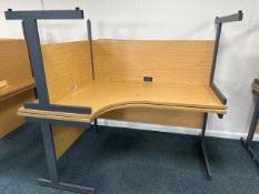 NO RESERVE Pair Of Curved Radial Office Desks