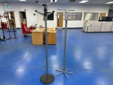 Pair of Grey Plastic Coat Stands