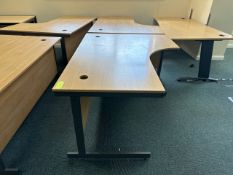 NO RESERVE Pair Of Curved Radial Office Desks