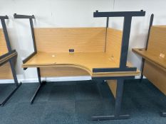 NO RESERVE Pair Of Curved Radial Office Desks