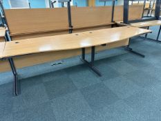 Pair Of Wave Curved Office Desks