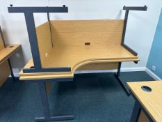 NO RESERVE Pair Of Curved Radial Office Desks