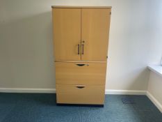 Pine Effect Wooden Storage Cabinet