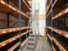 Grey Metal Podium Warehouse Ladders