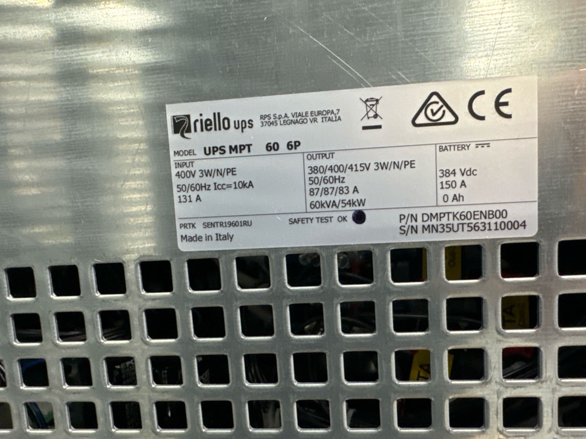 Riello Master MPS (MPT 60 6P PWA) 60kVA Online UPS - Power Absorber - Image 9 of 11